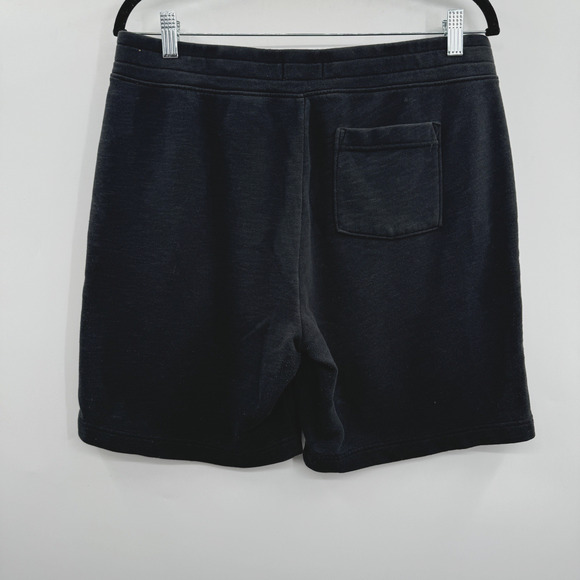 Hollister Mens Sport Fleece Sweat Shorts Sz M Black Spell Out Logo Y2K 90s Gym - Picture 2 of 10